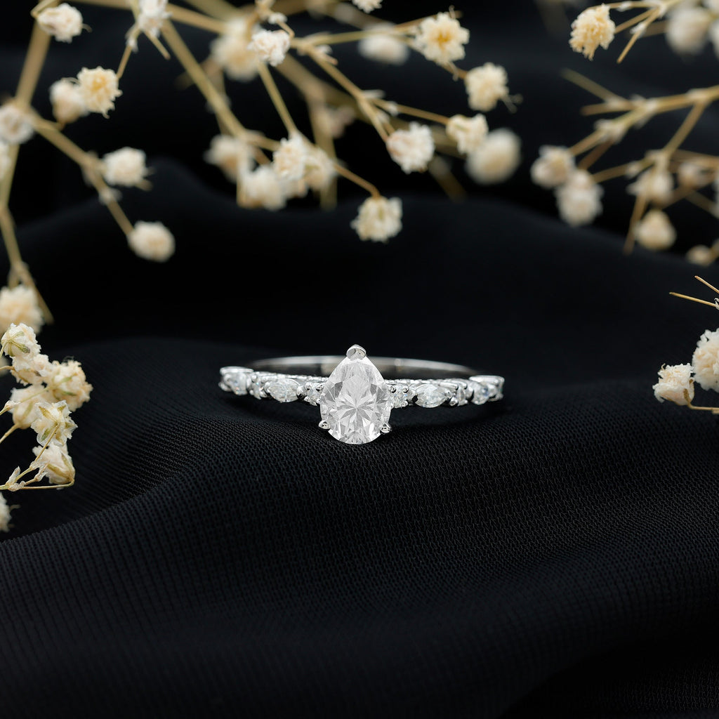 1.3 Carat Certified Lab Grown Diamond Pear Shaped Engagement Ring