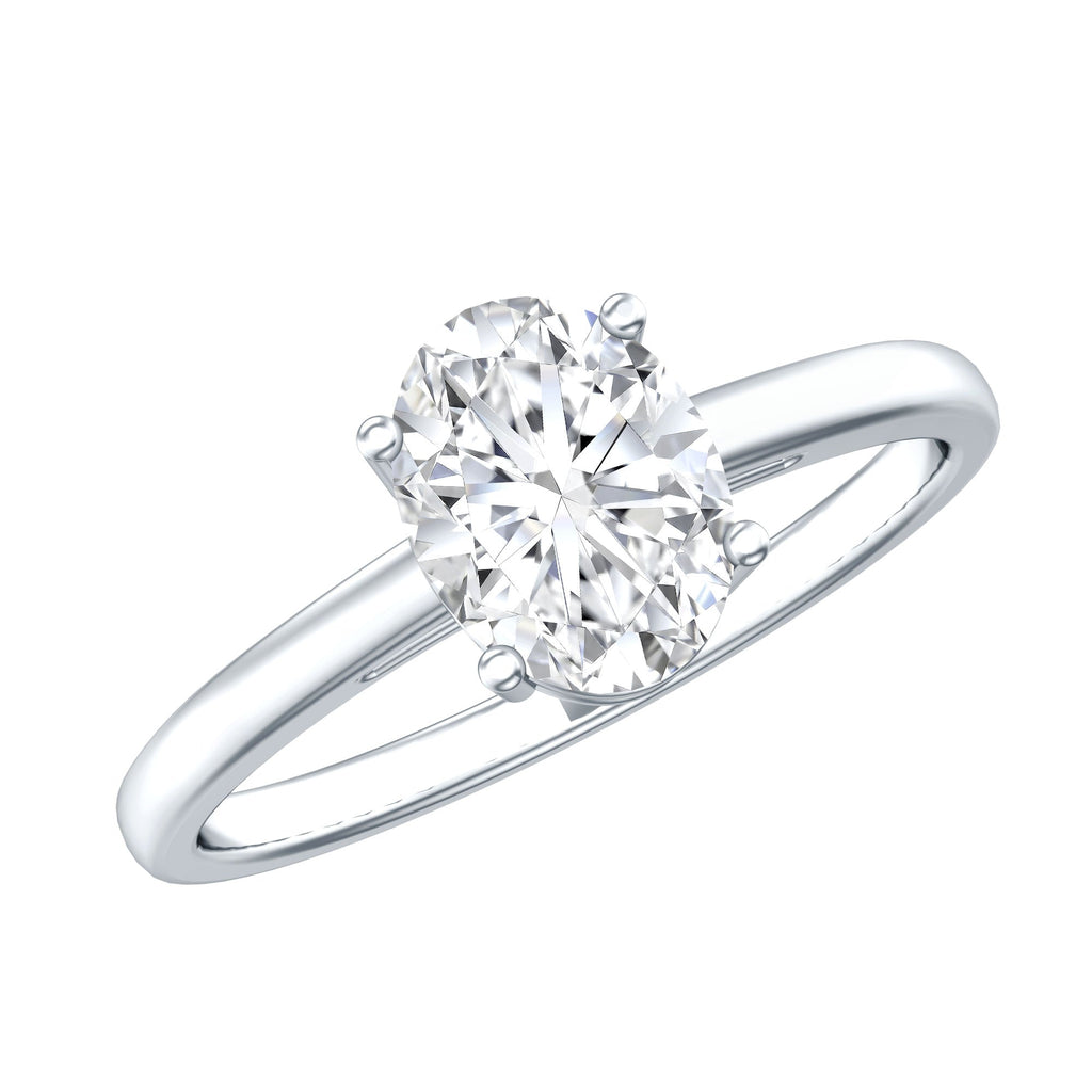 Certified 1.2 Carat Lab Grown Oval Diamond Engagement Ring