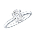 Certified 1.2 Carat Lab Grown Oval Diamond Engagement Ring