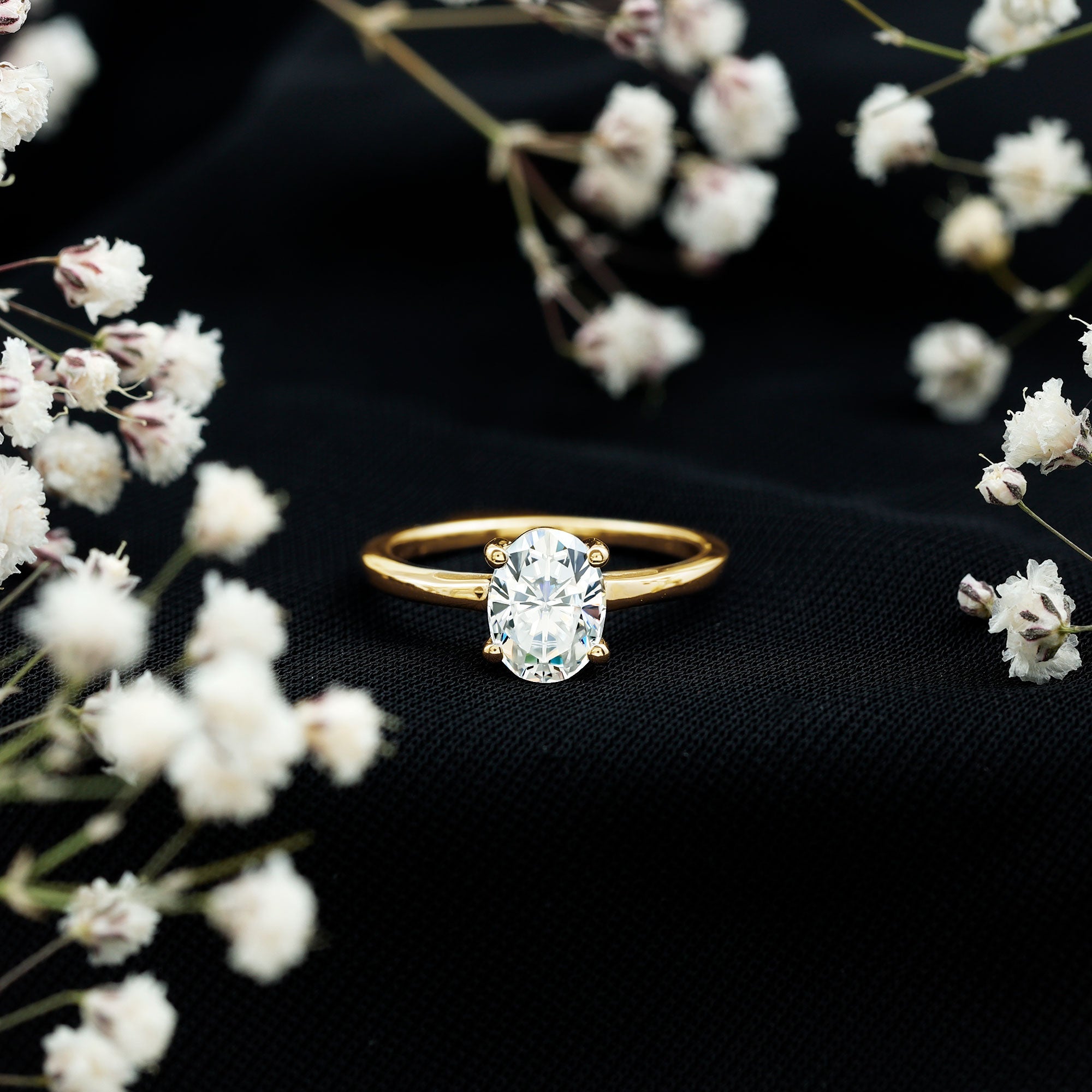 Certified 1.2 Carat Lab Grown Oval Diamond Engagement Ring
