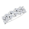 Certified Lab Grown Diamond Cluster Half Eternity Band for Women