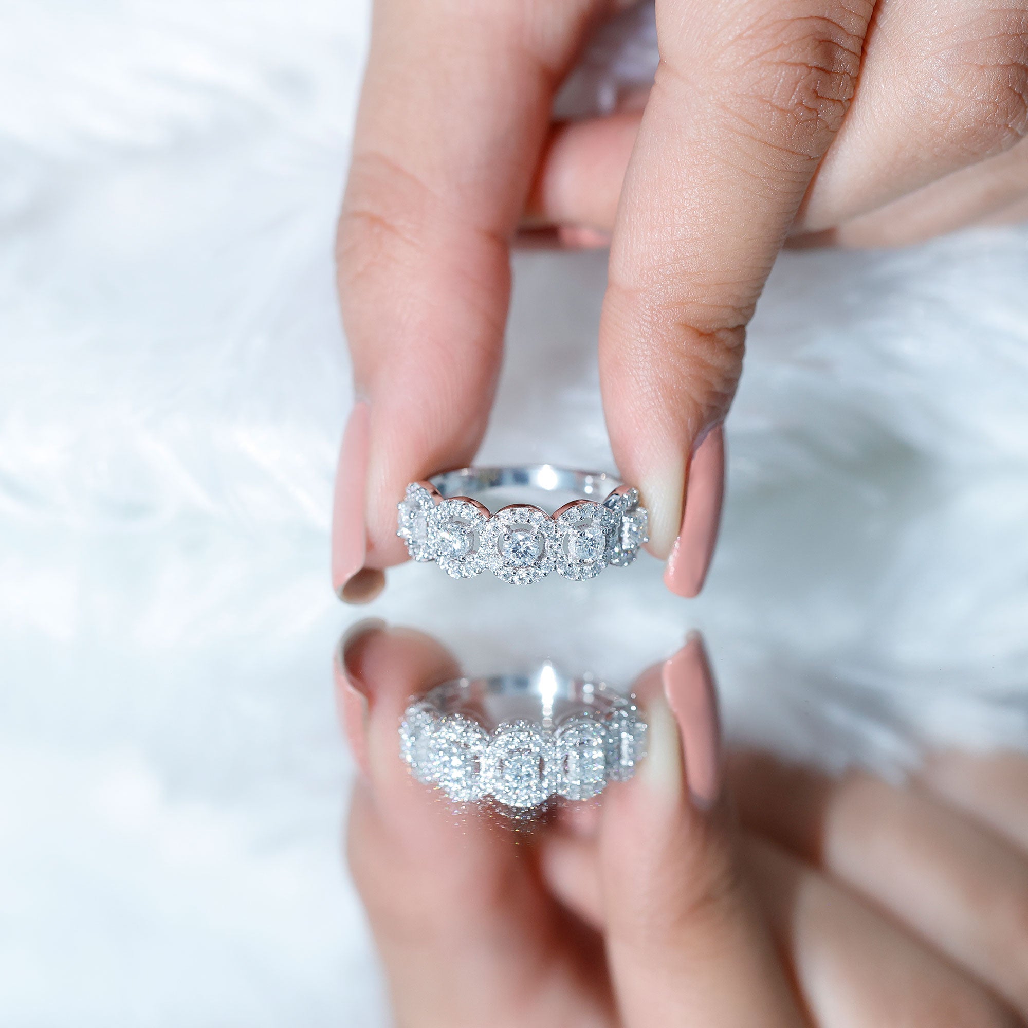 Certified Lab Created Diamond Wedding Band Ring