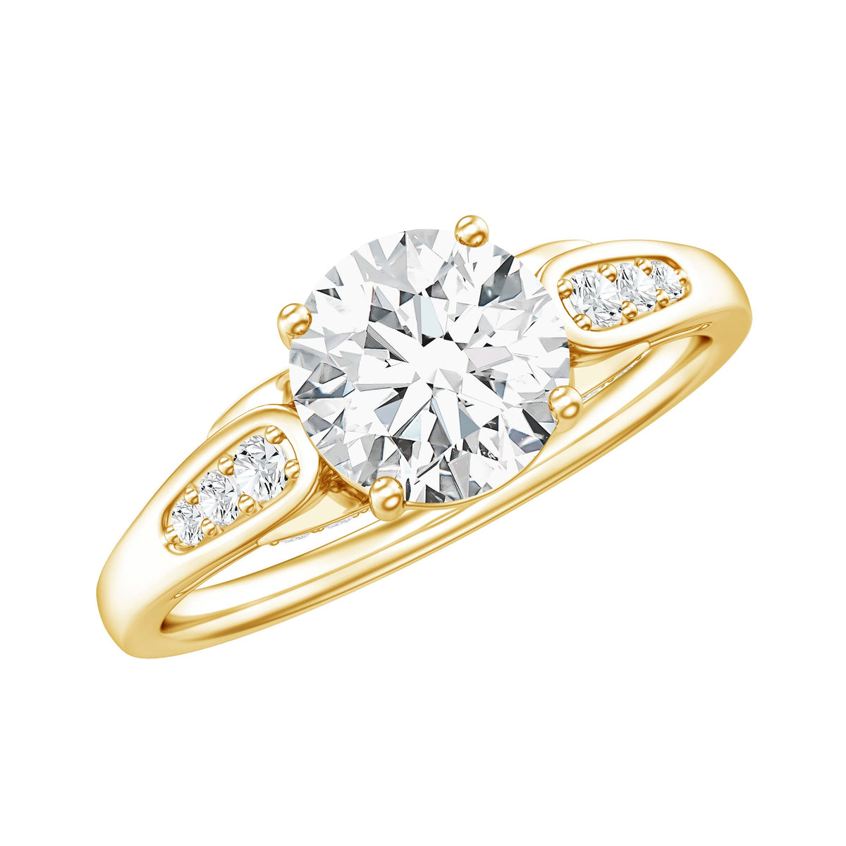 Lab Grown Diamond Ring – Brilliant Cut Stone 1 Carat Solitaire Diamond Ring