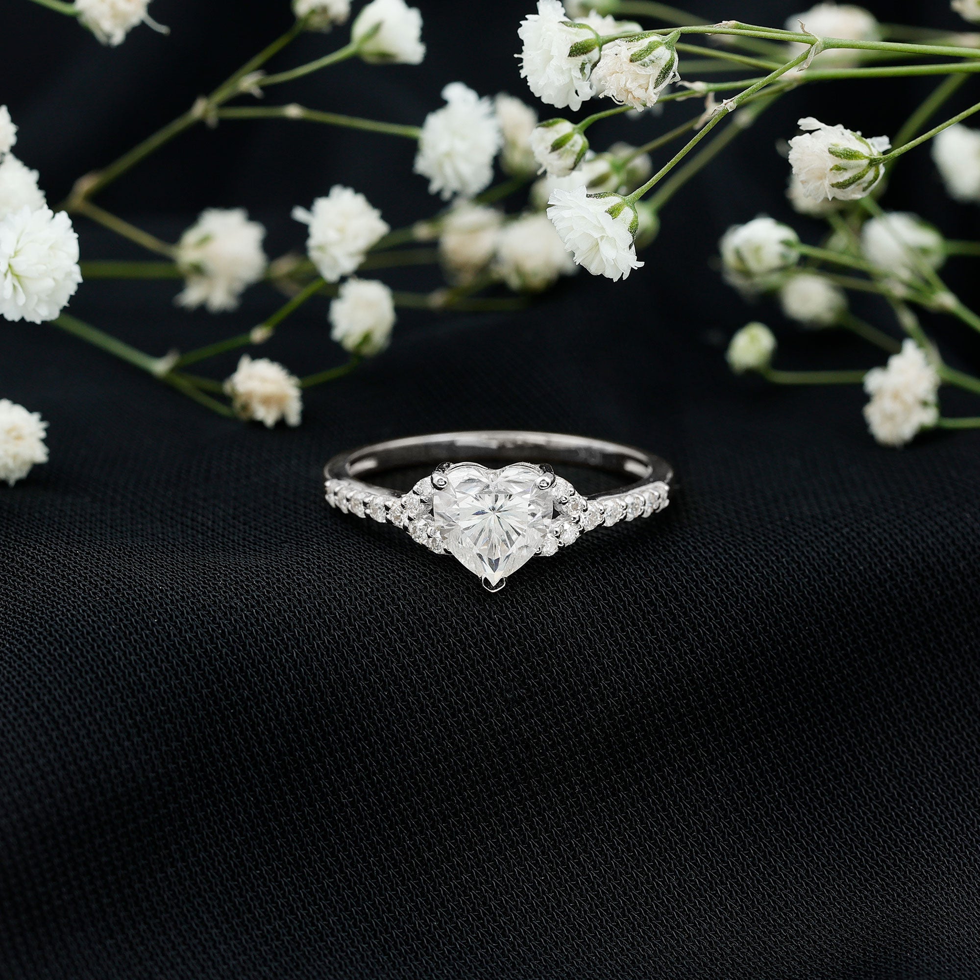 Certified 1.2 Carat Diamond Heart Solitaire Ring For Her