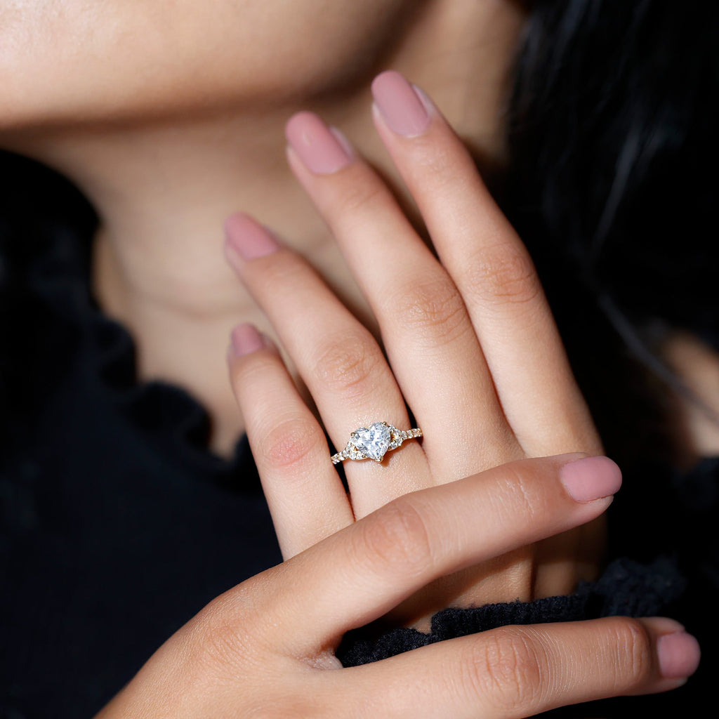 Certified 1.2 Carat Diamond Heart Solitaire Ring For Her