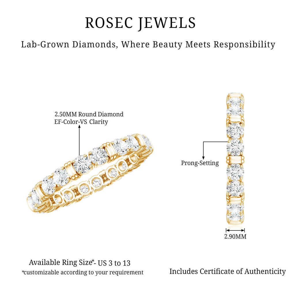 Lab Created Diamond Full Eternity Band Ring for Women