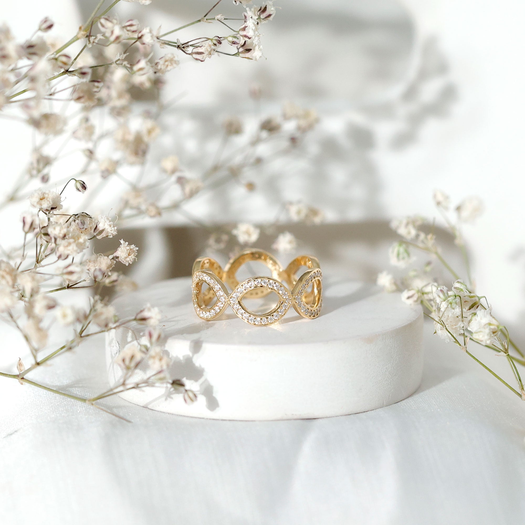 Lab Created Diamond Infinity Band Ring for Women