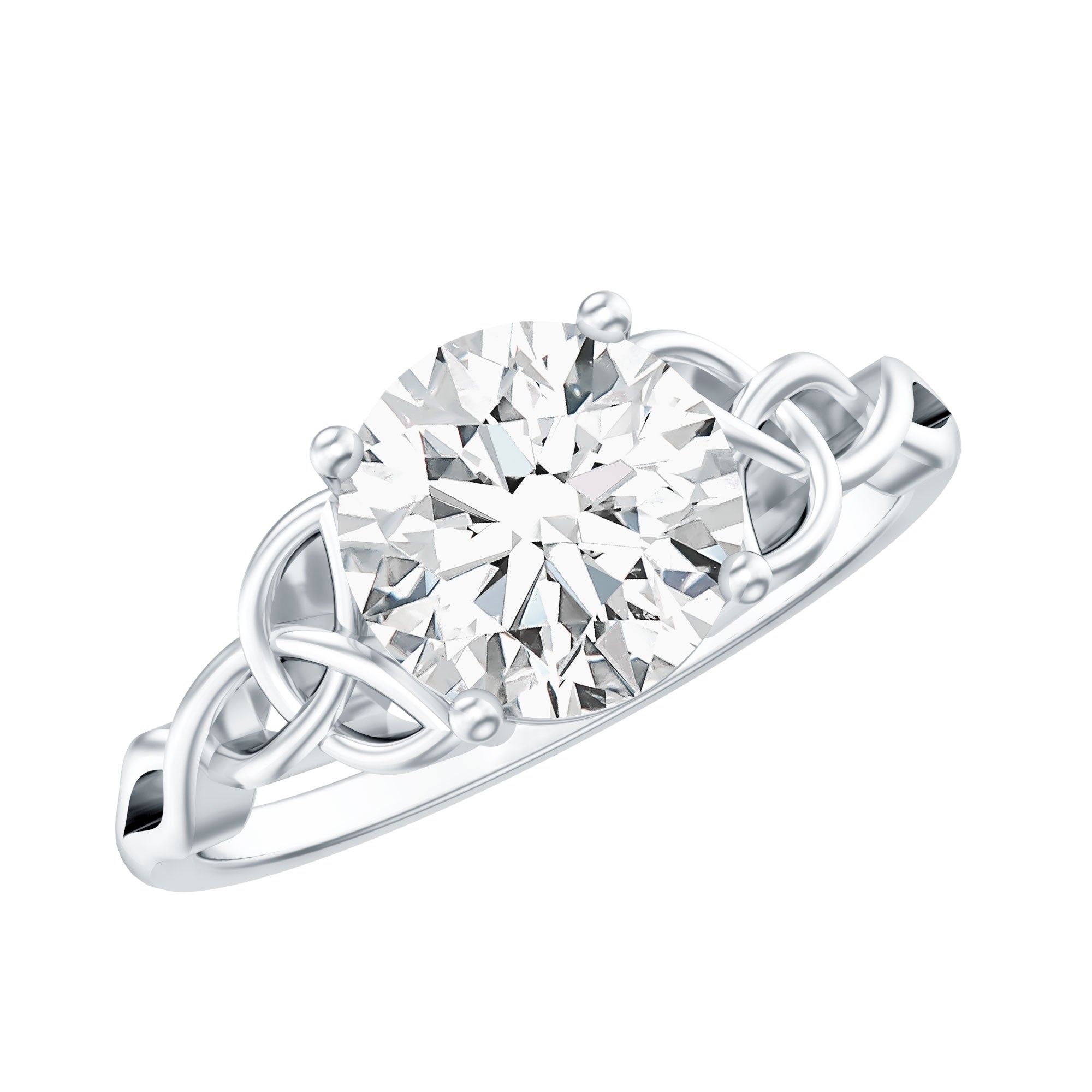 Lab Created 2 Carat Diamond Celtic Knot Engagement Ring