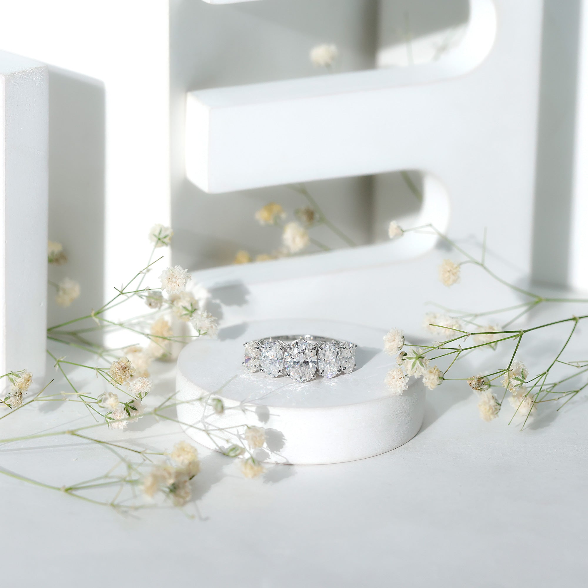 Lab Grown Diamond 5 Stone Statement Ring