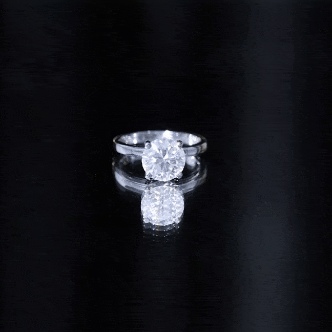 2 Carat Lab Created Round Diamond Solitaire Engagement Ring