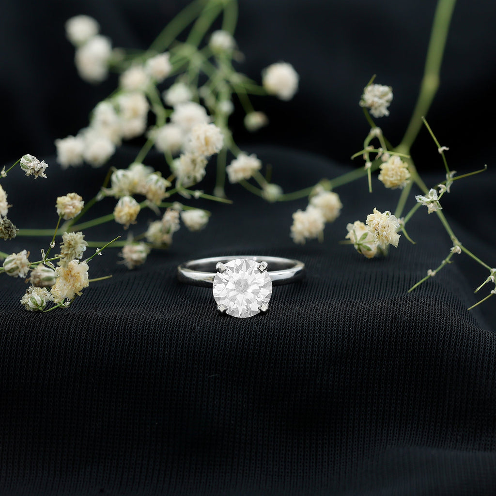 2 Carat Lab Created Round Diamond Solitaire Engagement Ring