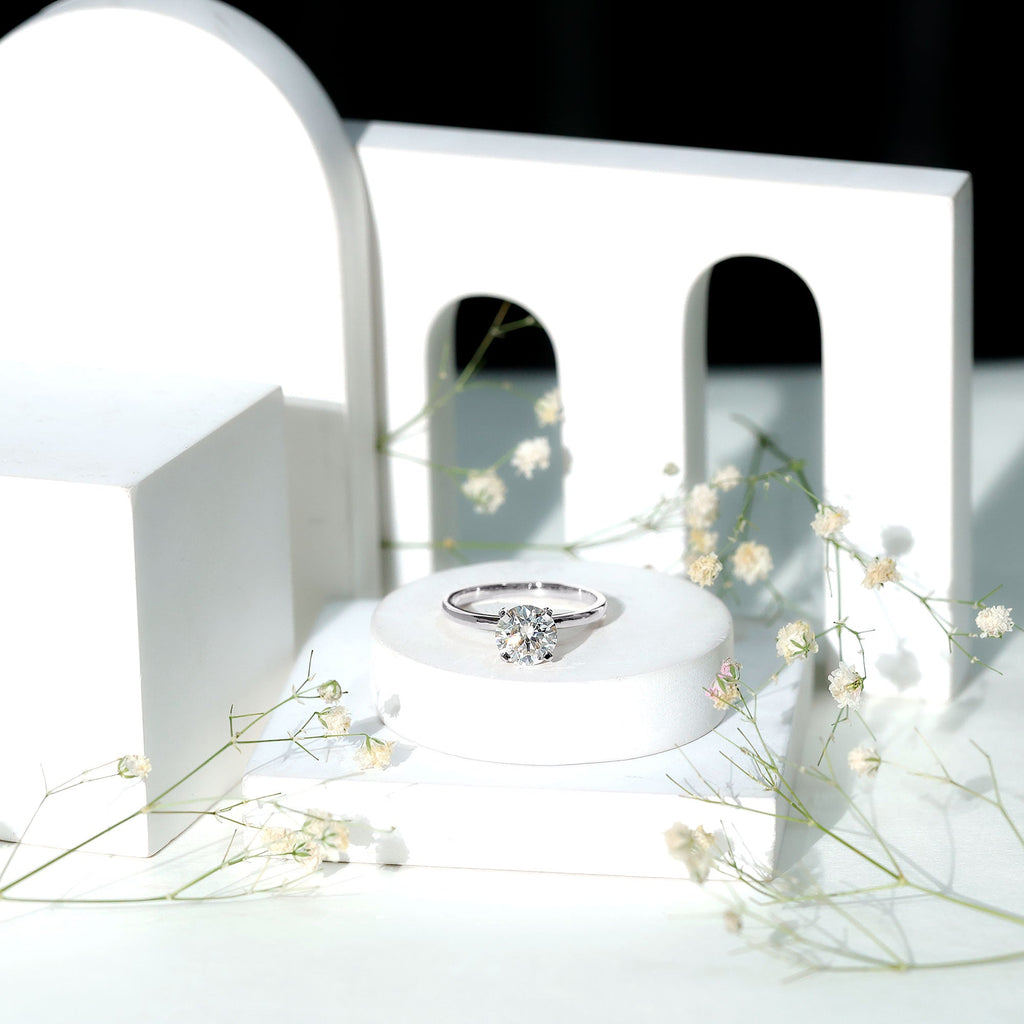 2 Carat Lab Created Round Diamond Solitaire Engagement Ring