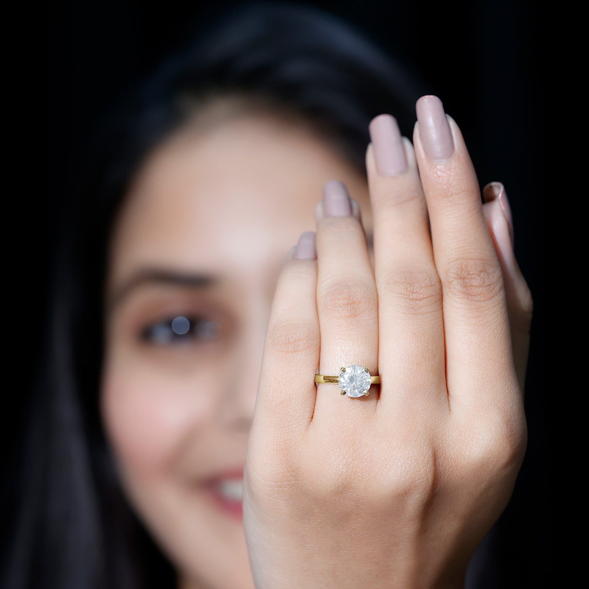 2 Carat Lab Created Round Diamond Solitaire Engagement Ring