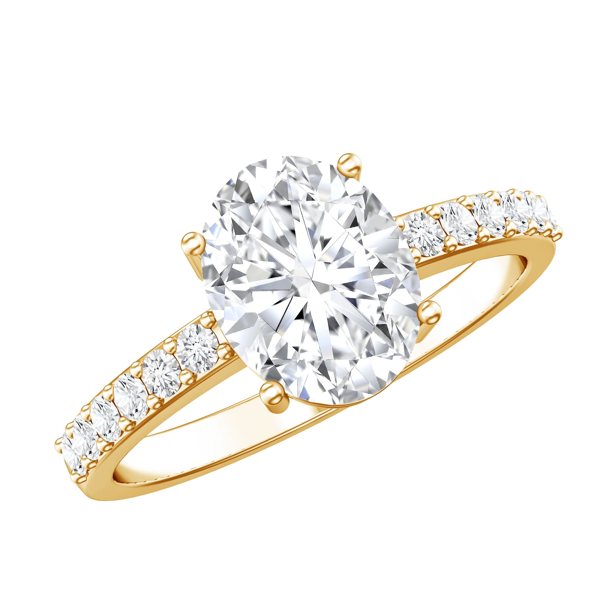 Lab Grown Diamond Ring - 2 Carat Oval Engagement Ring with IGI Certificate