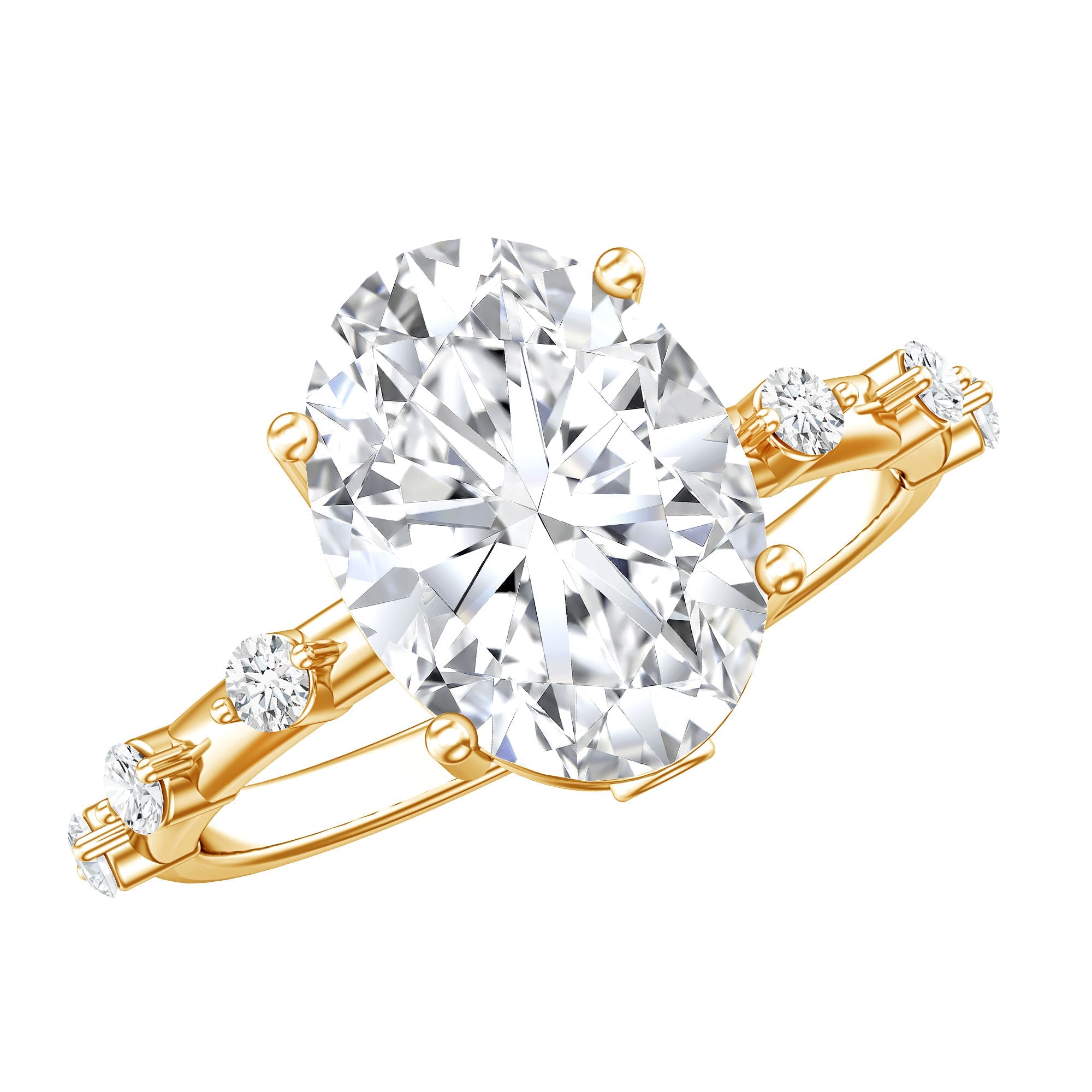 3 Carat Lab Diamond Ring – Oval Cut Solitaire Engagement Ring | IGI Certified