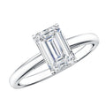 Emerald Cut Engagement Ring - 2 Carat Lab Grown Diamond, IGI Certified Solitaire