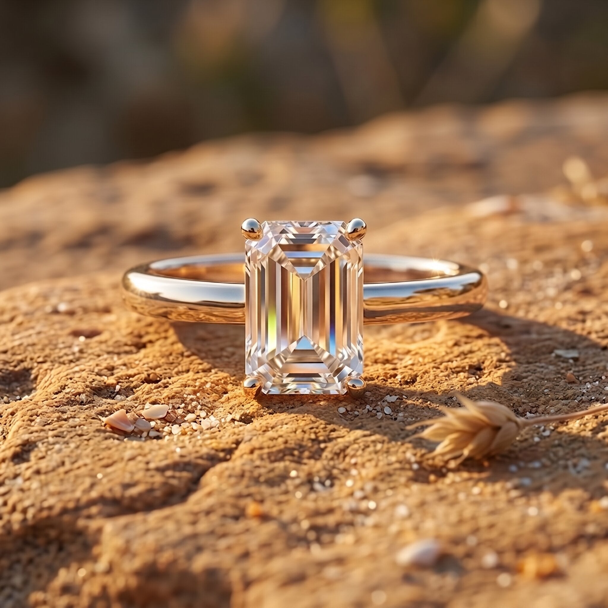 Emerald Cut Engagement Ring - 2 Carat Lab Grown Diamond, IGI Certified Solitaire