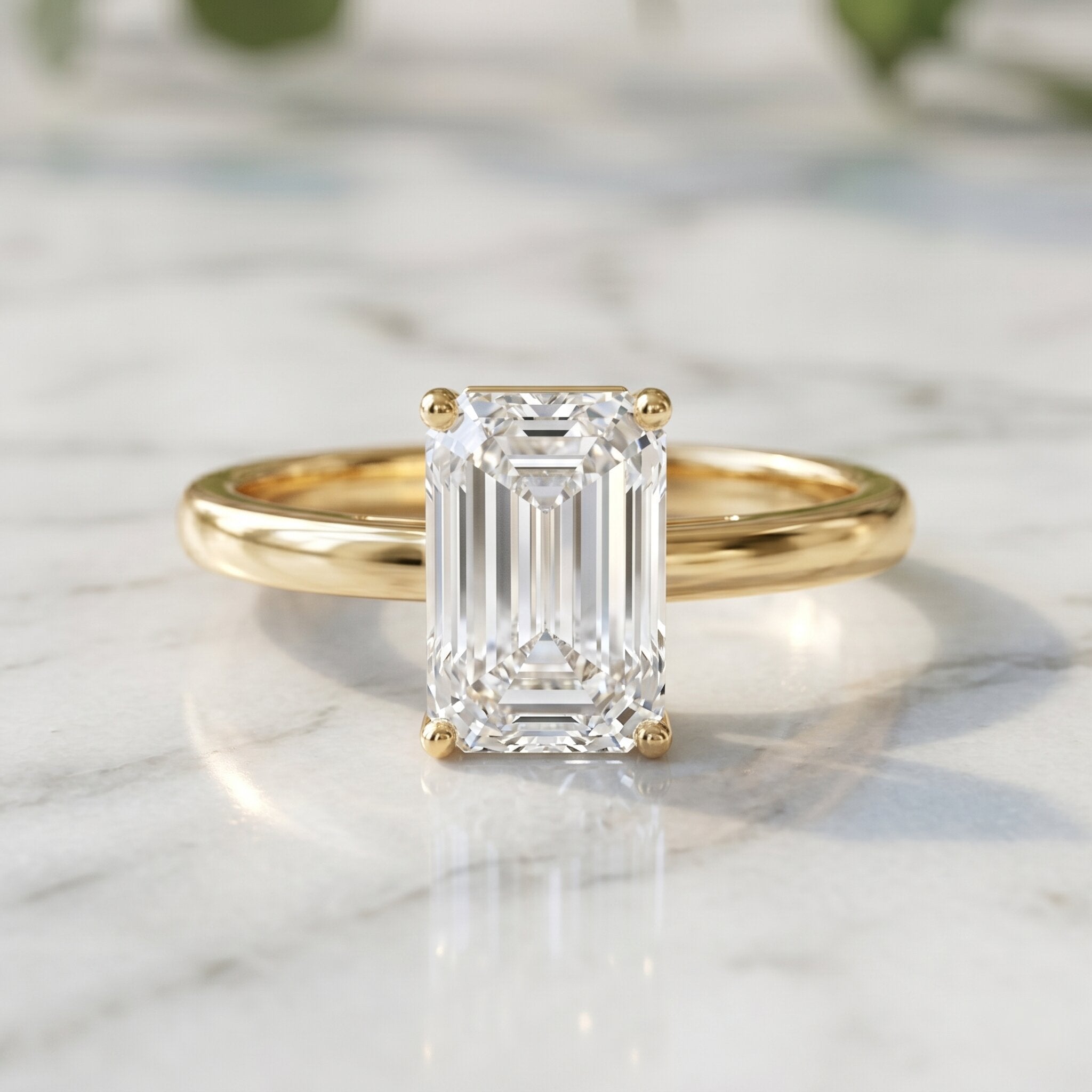 Emerald Cut Engagement Ring - 2 Carat Lab Grown Diamond, IGI Certified Solitaire