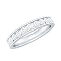 Moissanite Eternity Band – Channel Set Round Moissanite Ring for Women