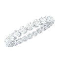 Moissanite Eternity Band – Round Cut Prong Setting Classic Wedding Anniversary Ring