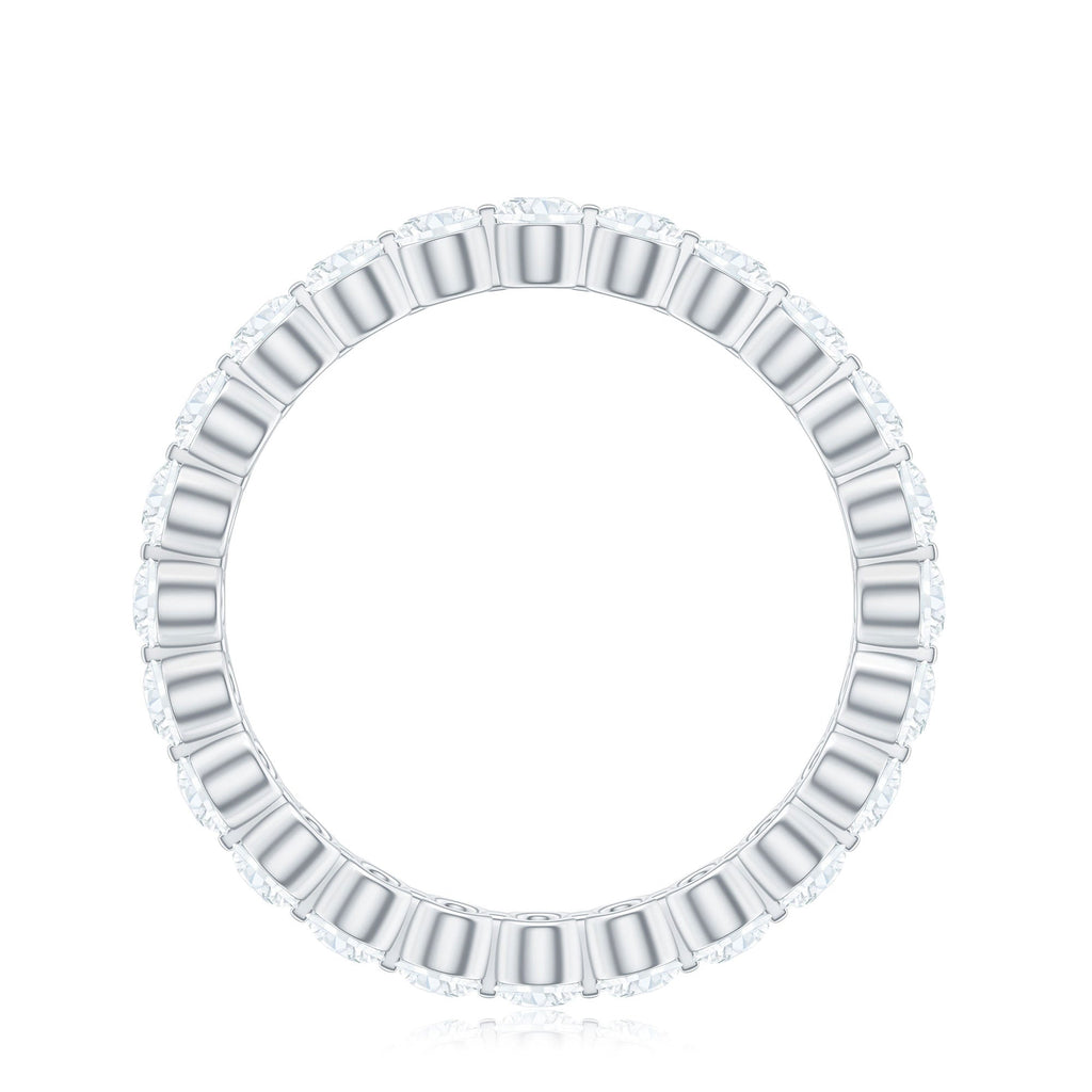 Moissanite Eternity Band – Round Cut Prong Setting Classic Wedding Anniversary Ring