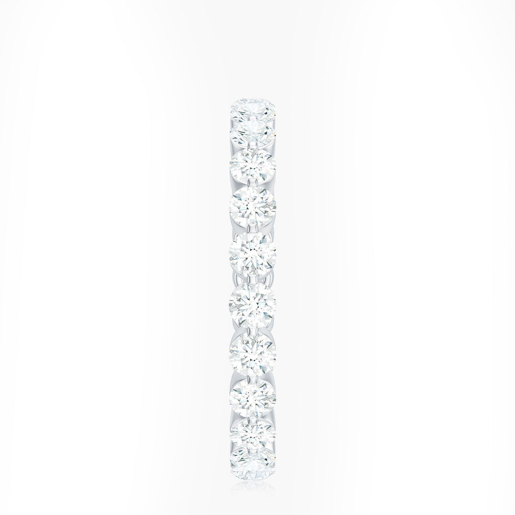 Moissanite Eternity Band – Round Cut Prong Setting Classic Wedding Anniversary Ring