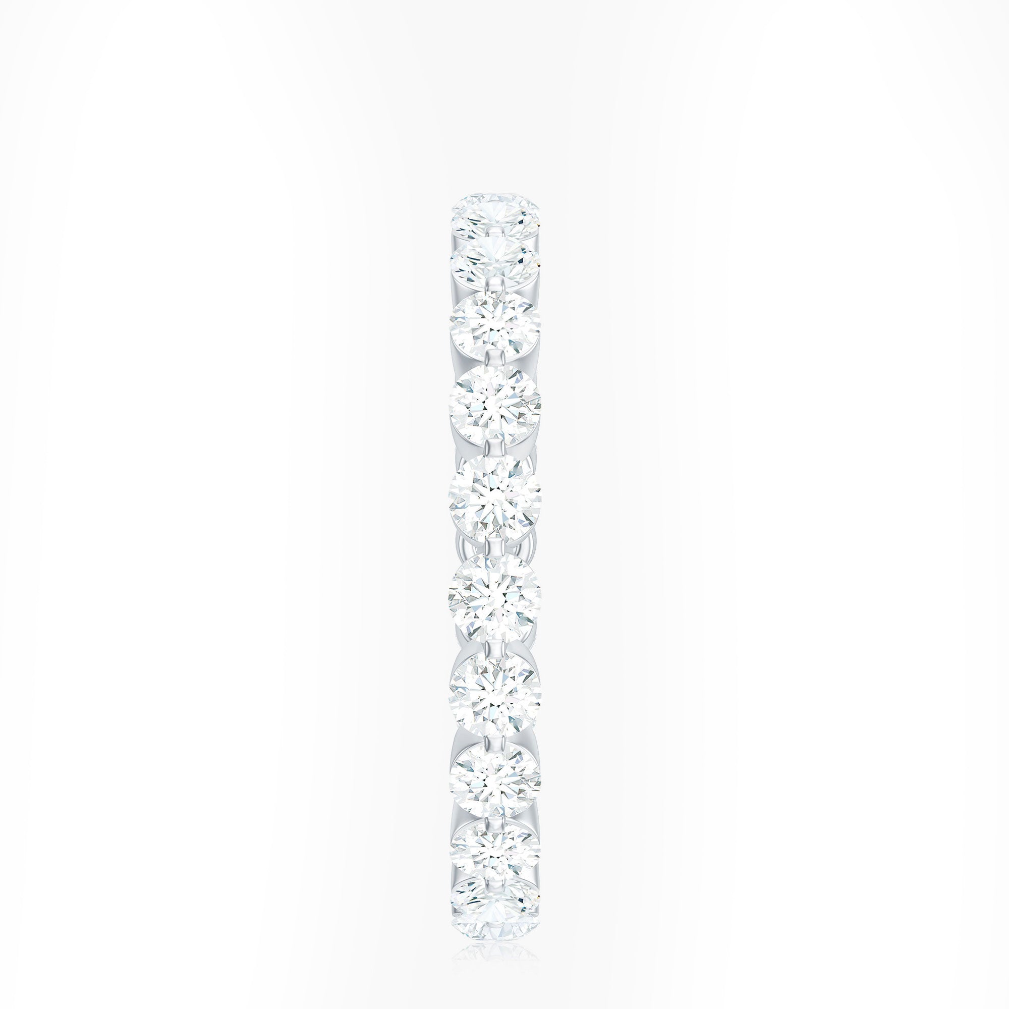 Moissanite Eternity Band – Round Cut Prong Setting Classic Wedding Anniversary Ring