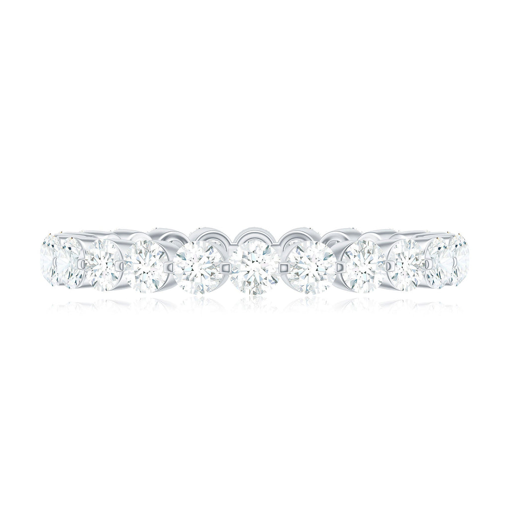 Moissanite Eternity Band – Round Cut Prong Setting Classic Wedding Anniversary Ring