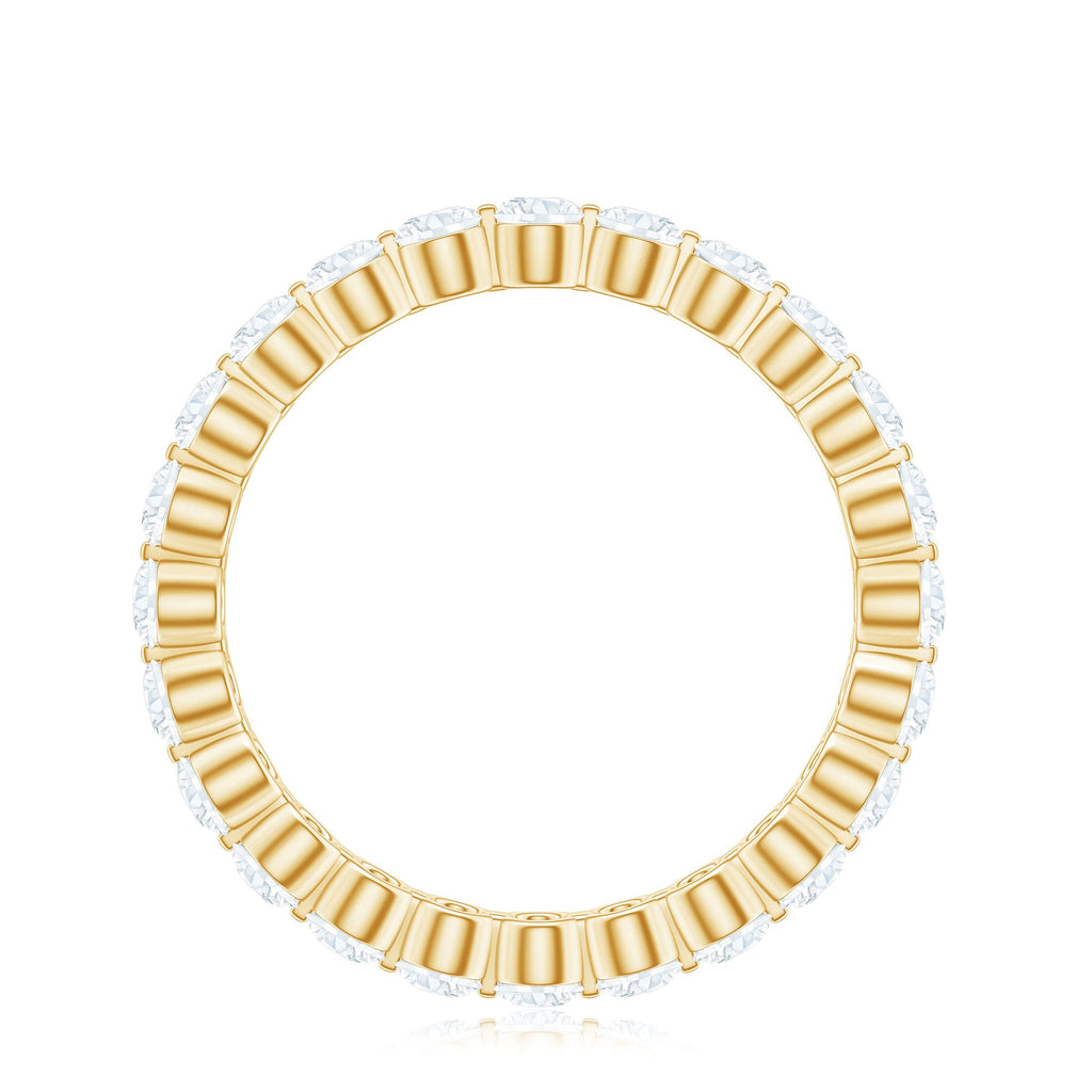 Moissanite Eternity Band – Round Cut Prong Setting Classic Wedding Anniversary Ring