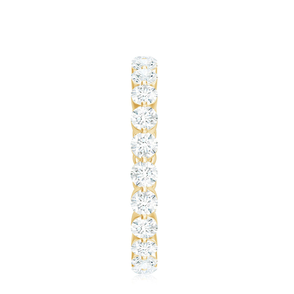 Moissanite Eternity Band – Round Cut Prong Setting Classic Wedding Anniversary Ring