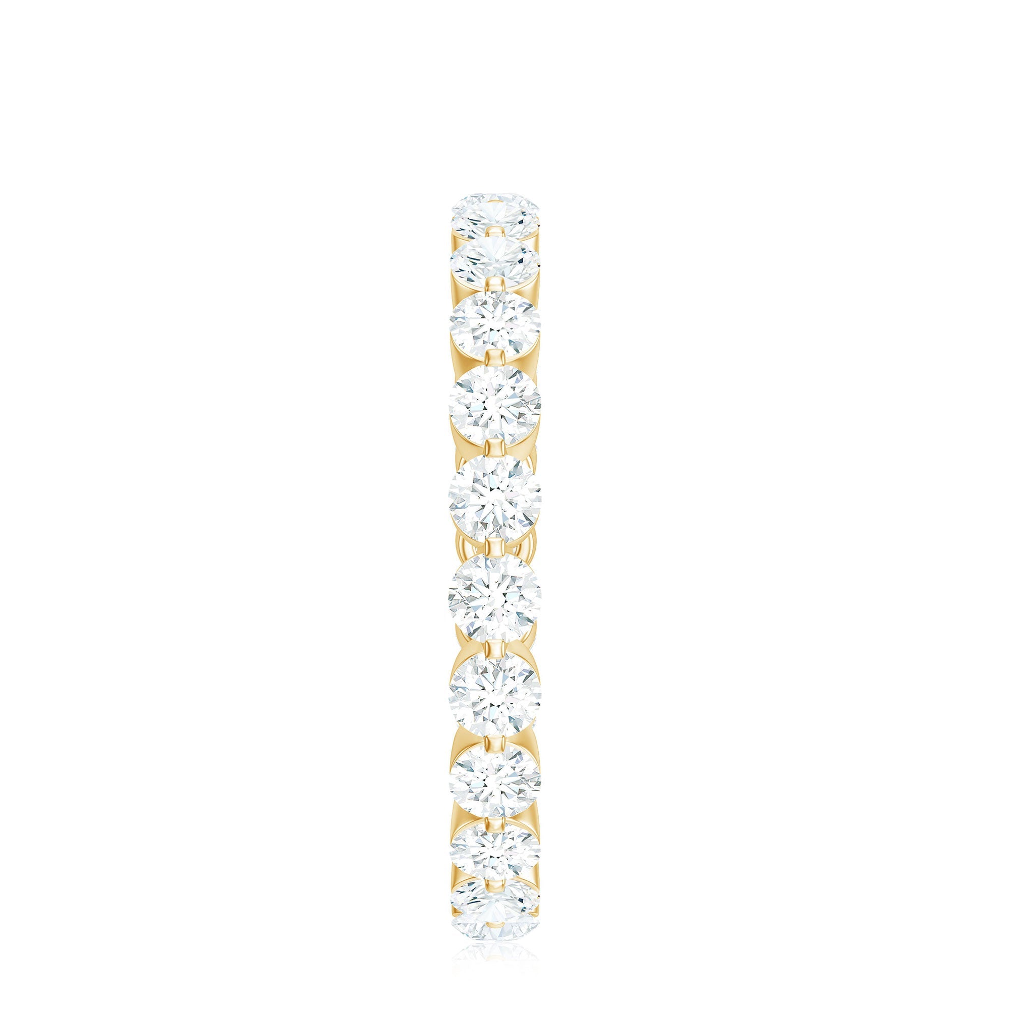 Moissanite Eternity Band – Round Cut Prong Setting Classic Wedding Anniversary Ring