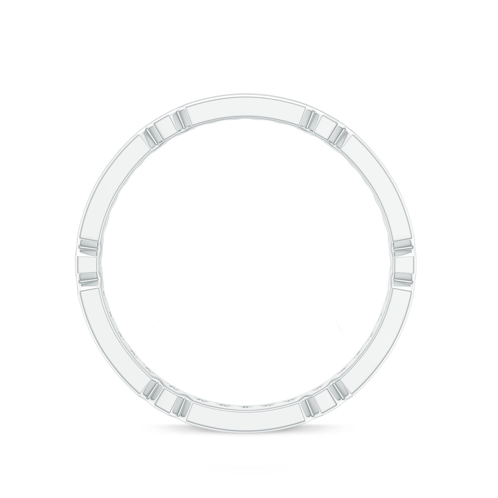Moissanite Eternity Ring – Classic Full Eternity Band with Pinpoint Setting