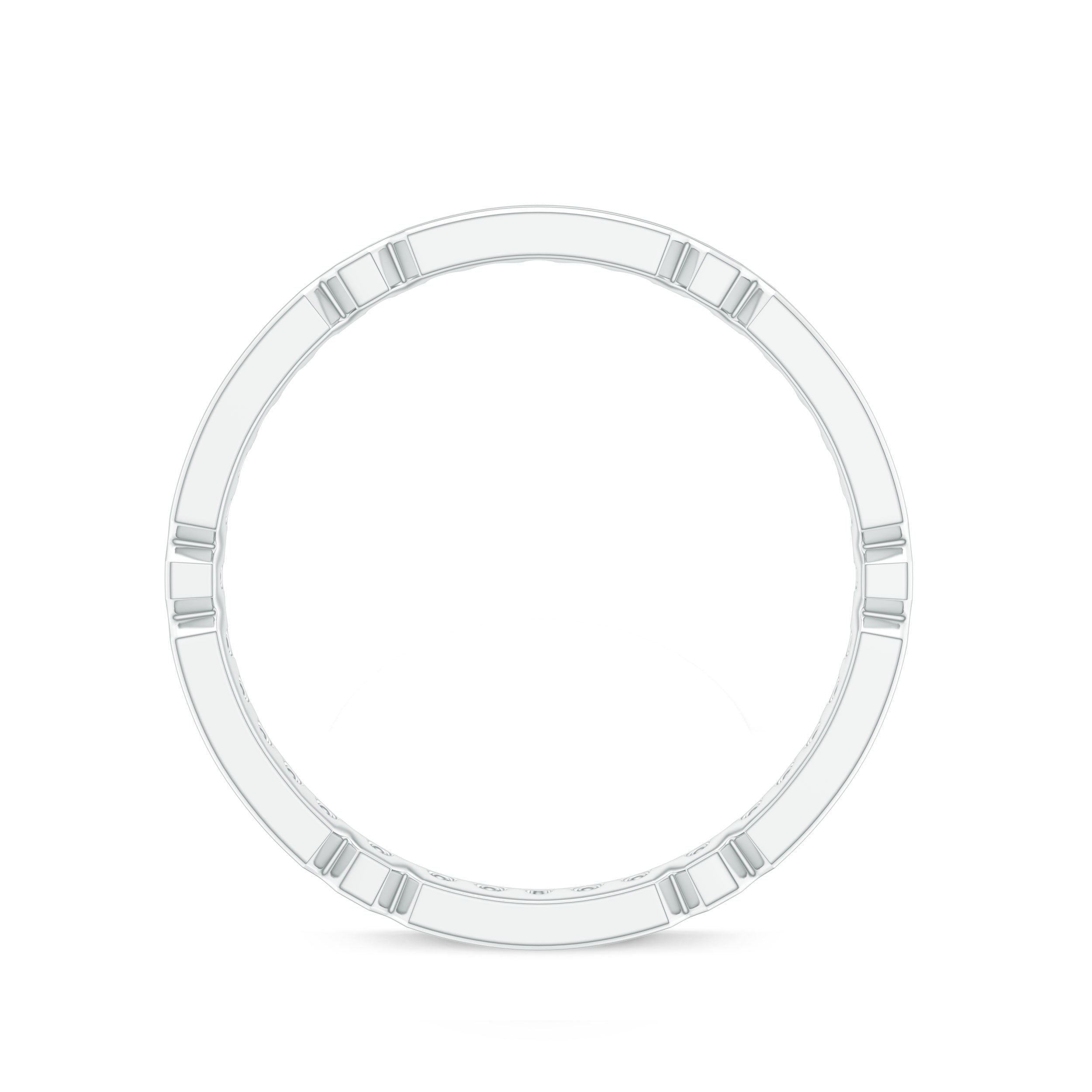 Moissanite Eternity Ring – Classic Full Eternity Band with Pinpoint Setting