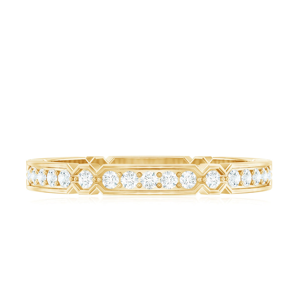 Moissanite Eternity Ring – Classic Full Eternity Band with Pinpoint Setting
