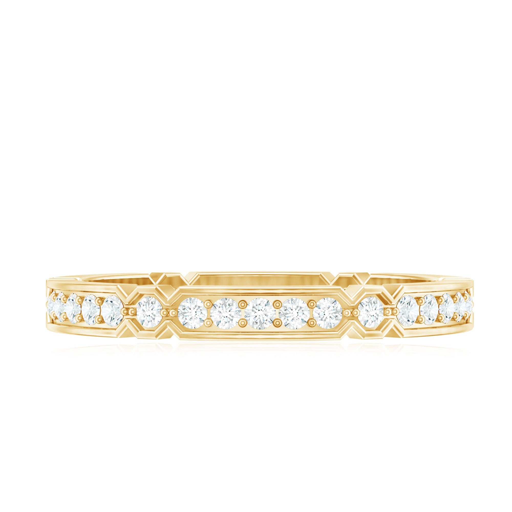 Moissanite Eternity Ring – Classic Full Eternity Band with Pinpoint Setting