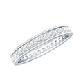 Channel Set Round Moissanite Full Eternity Band Ring