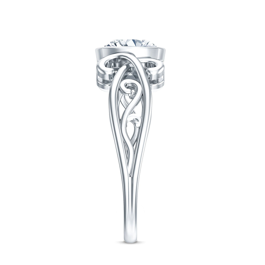 1.7 Carat Lab Grown Diamond Cushion Engagement Ring