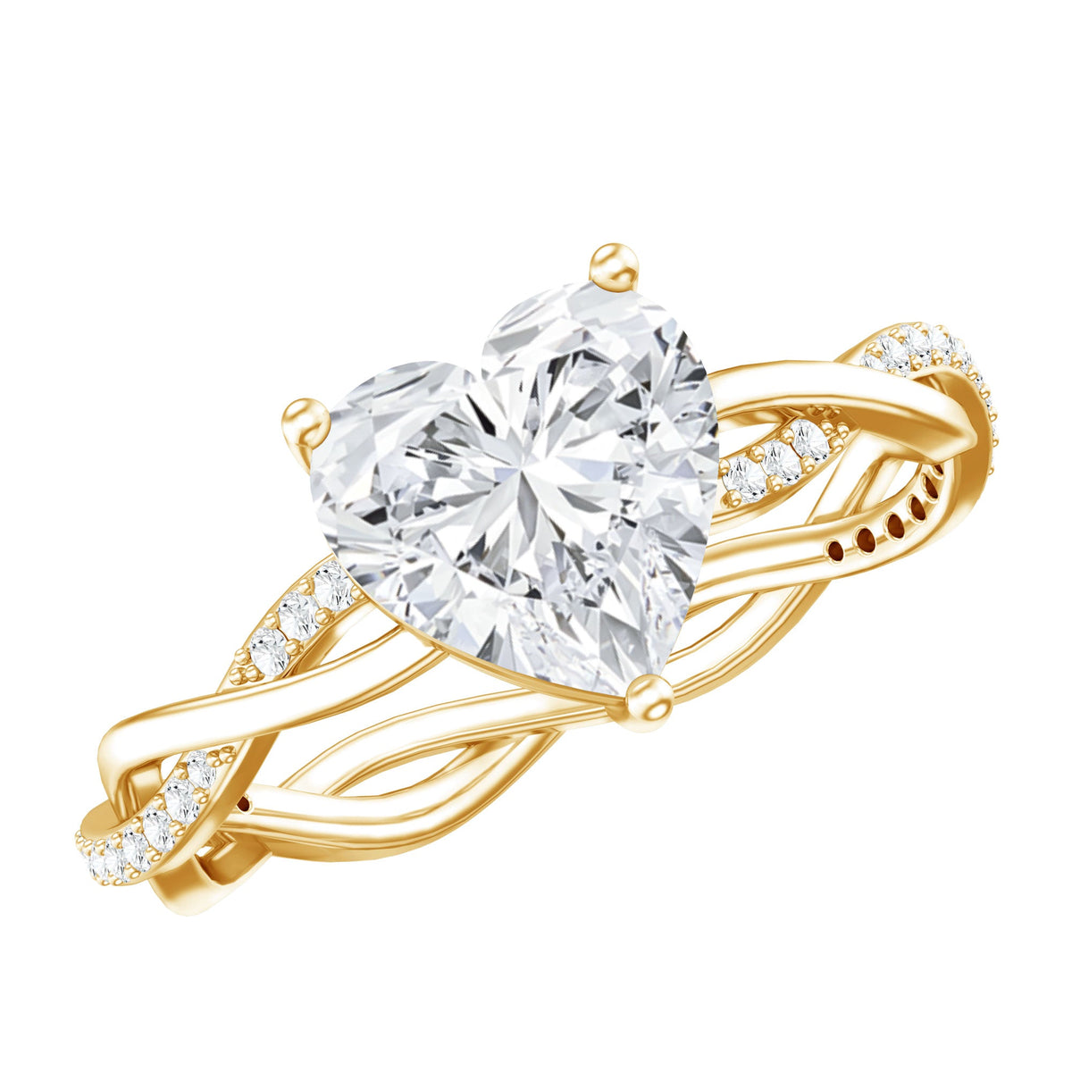 Lab Grown Diamond Ring | Romantic Engagement Ring with Heart Shape Diamond