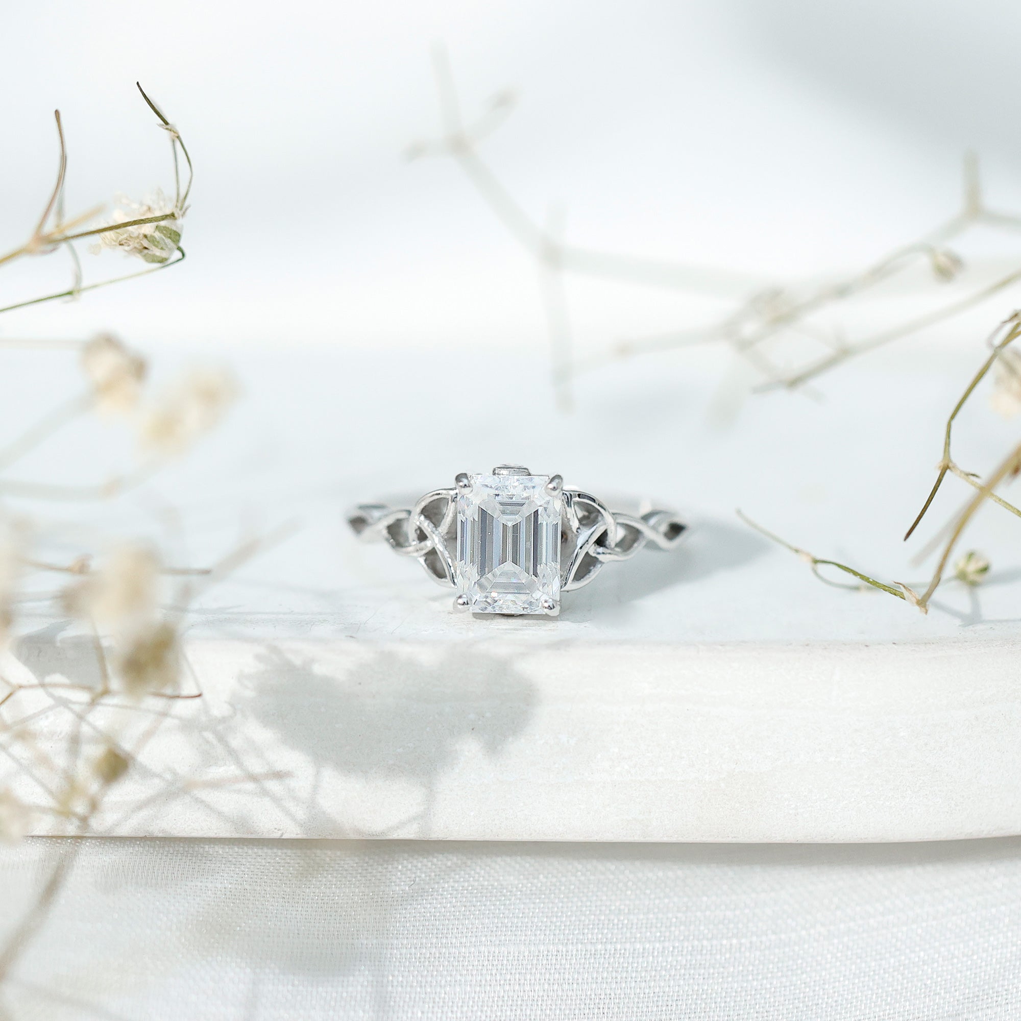 Celtic Design Inspired Lab Grown Diamond Engagement Ring