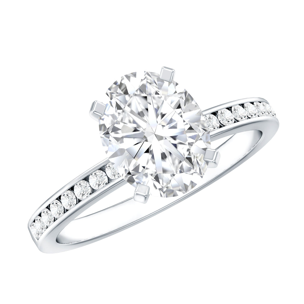 Certified 2 Carat Lab Grown Diamond Oval Engagement Ring