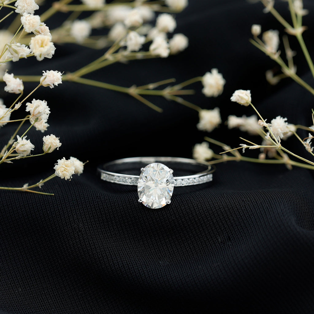 Certified 2 Carat Lab Grown Diamond Oval Engagement Ring