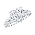 2 Carat Lab Grown Diamond Heart Shape Engagement Ring