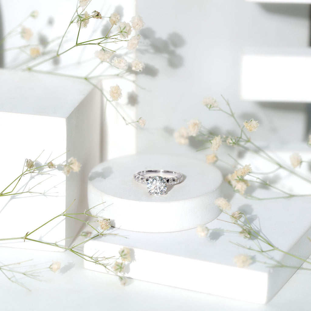 Certified 1.2 Carat Lab Grown Diamond Solitaire Engagement Ring