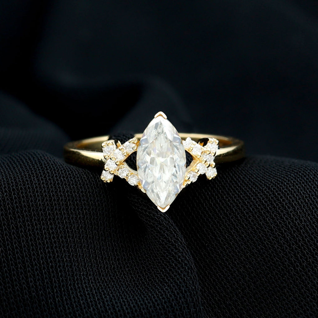 Lab Grown Diamond 1 Carat Marquise Engagement Ring