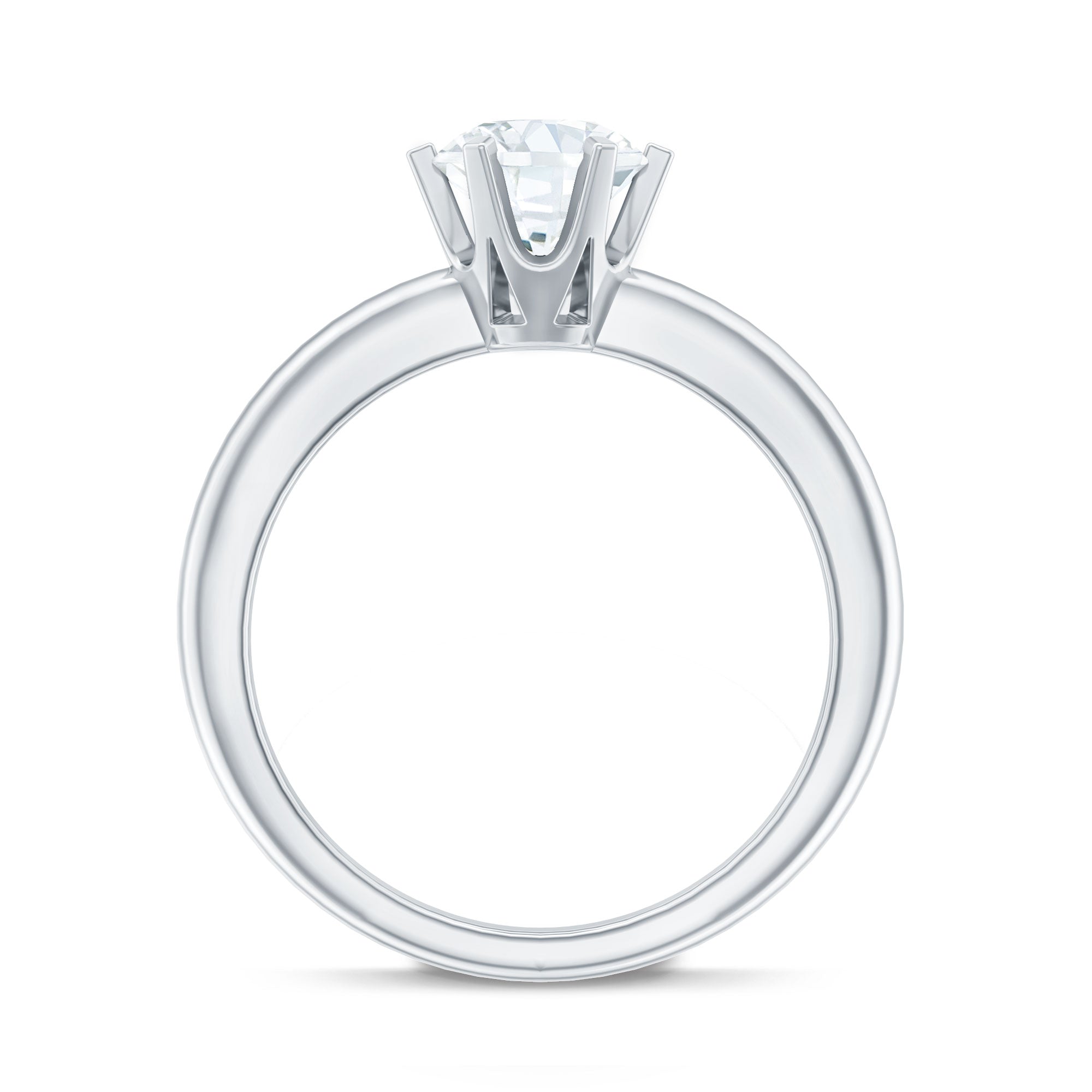 Brilliant Cut 1.2 Carat Lab Grown Diamond Solitaire Engagement Ring With 6 Prongs