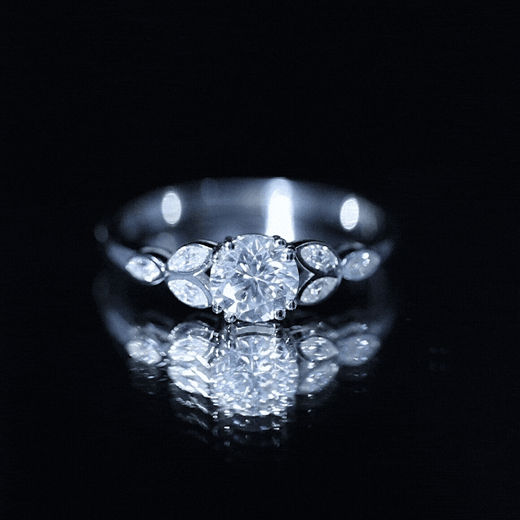 Certified 6 MM Round Diamond Promise Engagement Ring For Her