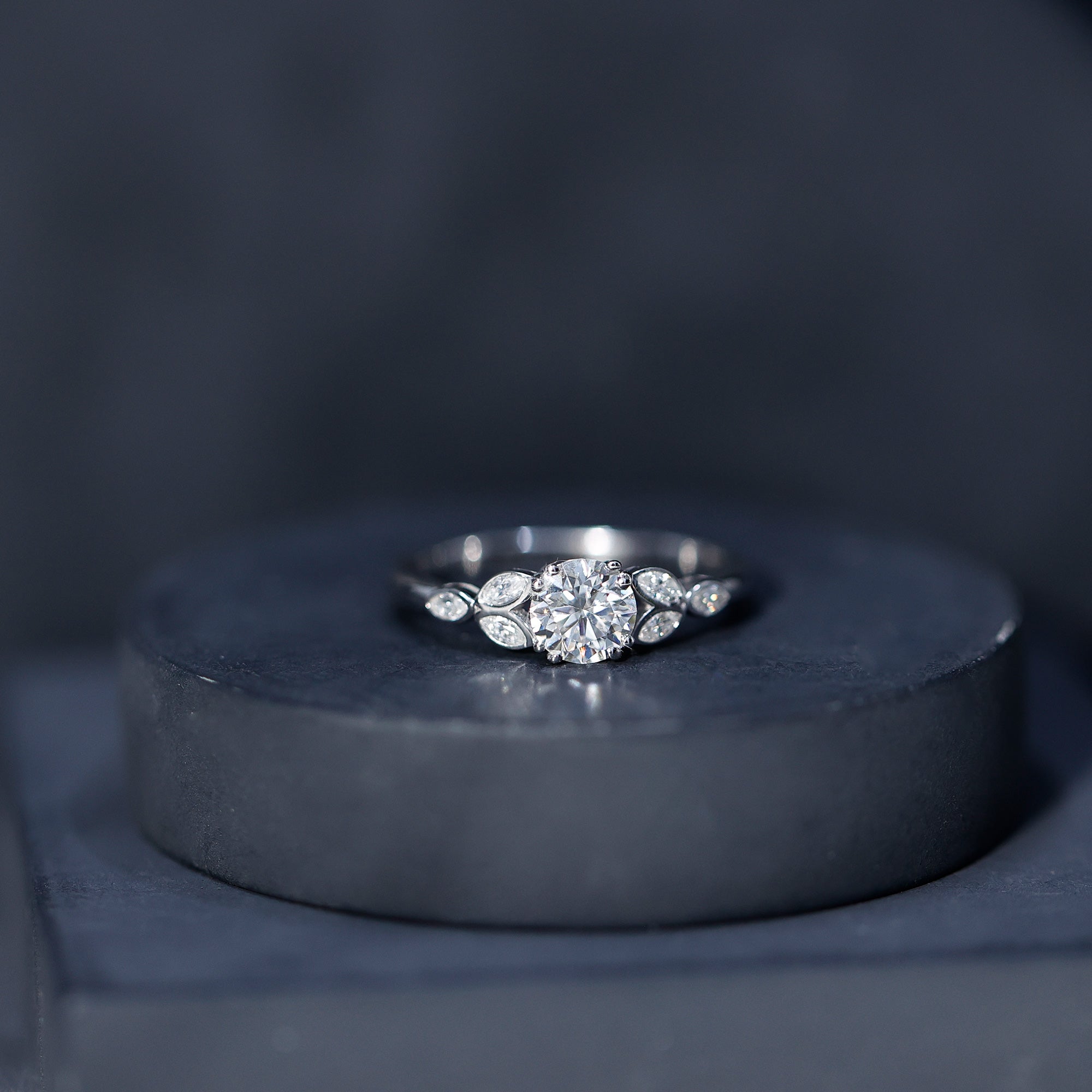 Certified 6 MM Round Diamond Promise Engagement Ring For Her