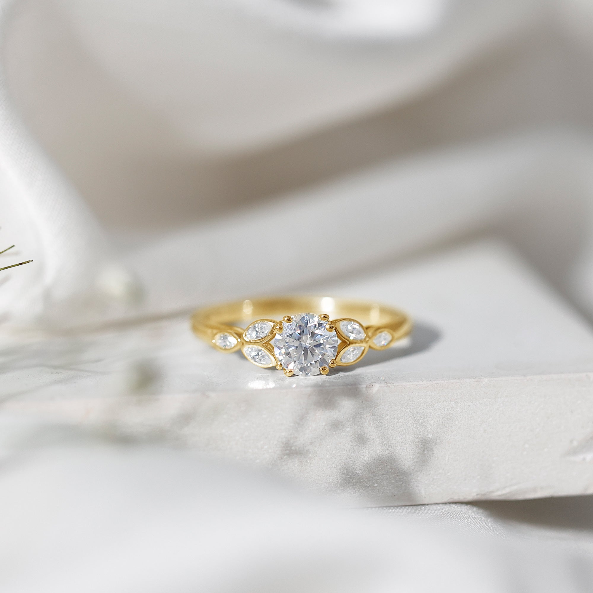 Certified 6 MM Round Diamond Promise Engagement Ring For Her