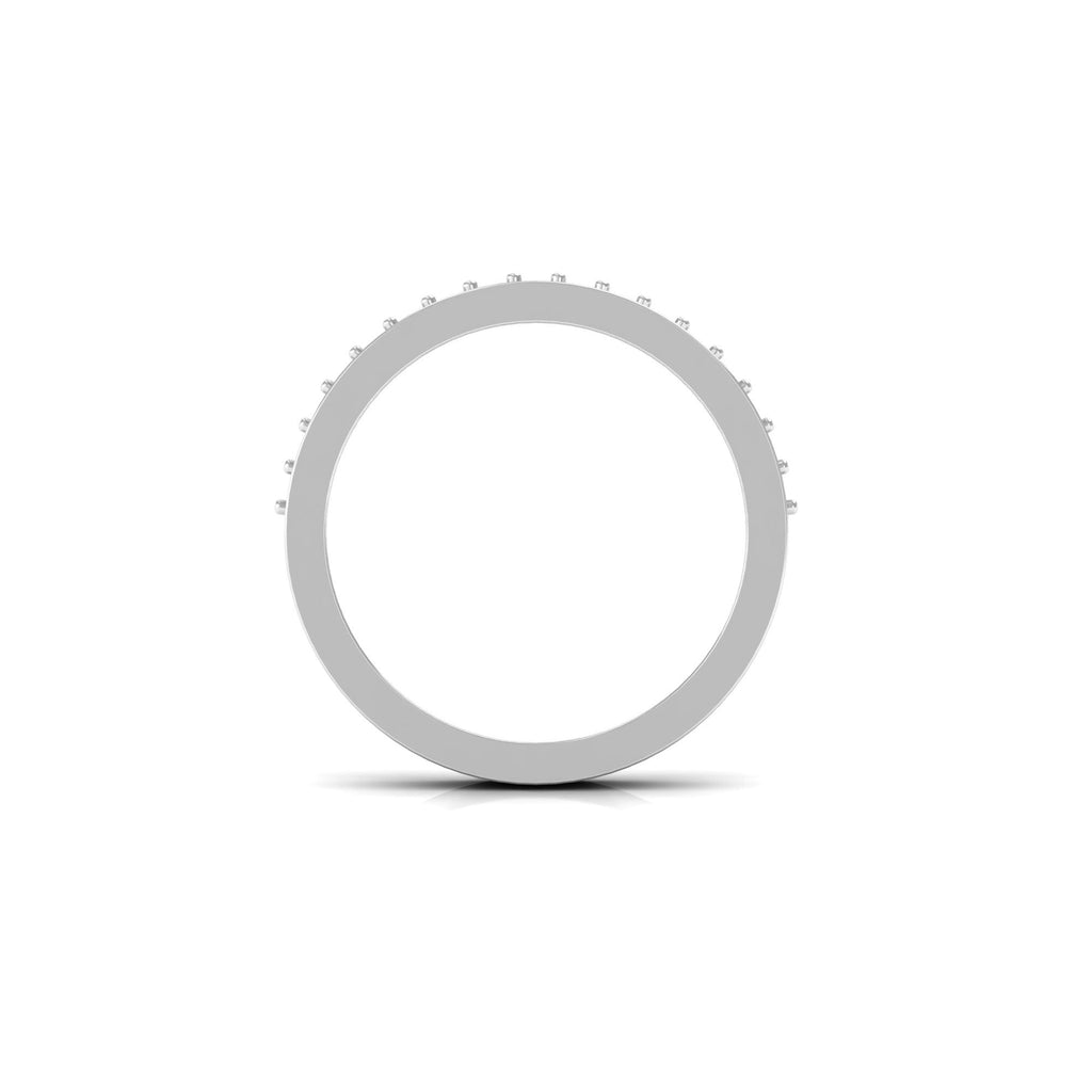 Moissanite Eternity Band – Half Eternity Ring with D-VS1 Stones | Pinpoint Setting