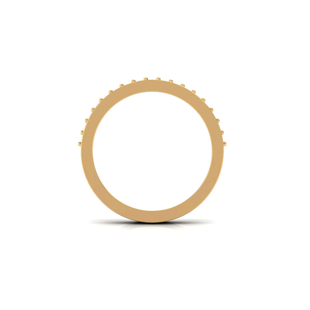 Moissanite Eternity Band – Half Eternity Ring with D-VS1 Stones | Pinpoint Setting